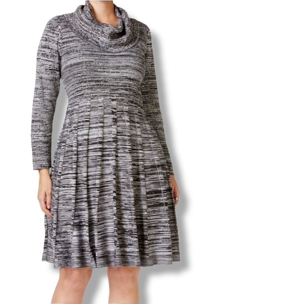 Calvin Klein ribbed cowl neck sweater dress size Small